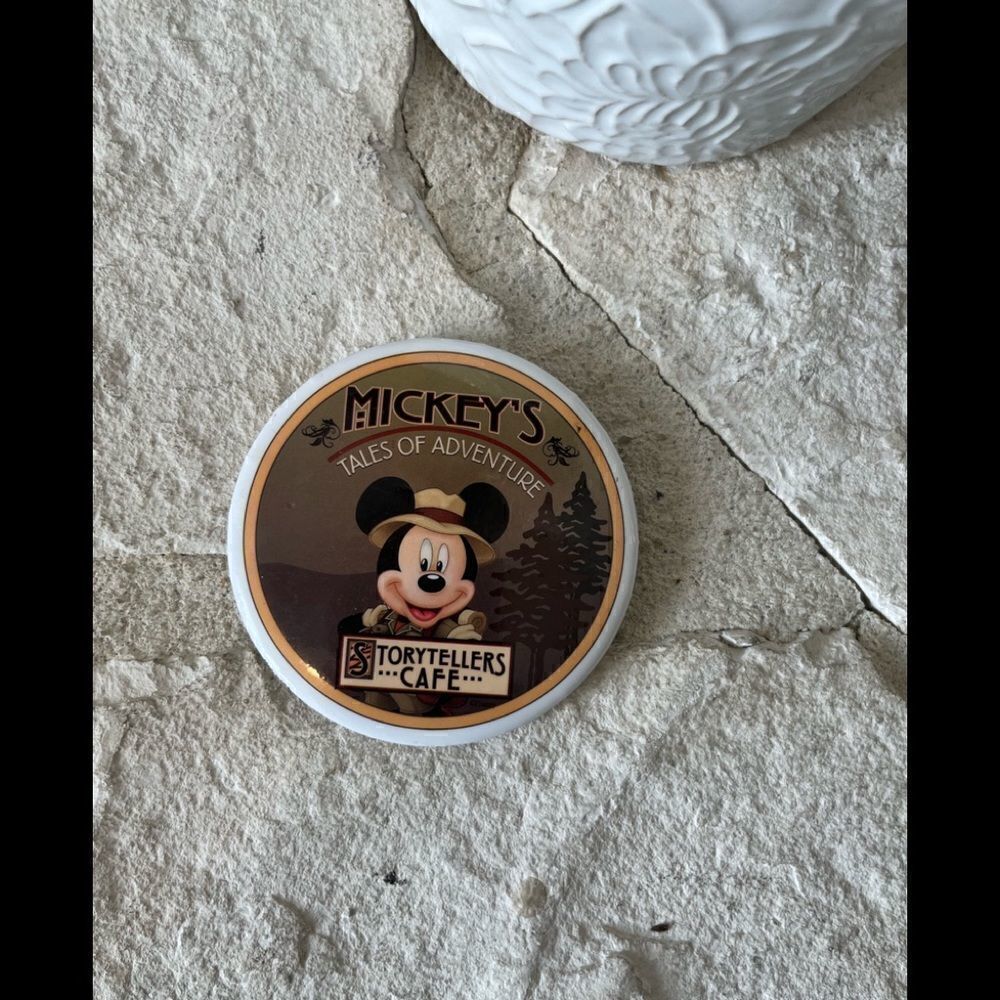 Mickey's Tales Of Adventure Storytellers Cafe 3" Pinback Button
